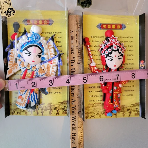 Accents | Chinese Opera Magnets 2 Beijing Colorful Souvenir Collectible ...